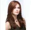Cross-border e-commerce European and American wigs for women, mid-length brown synthetic fiber headwear, medium-length curly hair for foreign trade, overseas hair agency details Picture